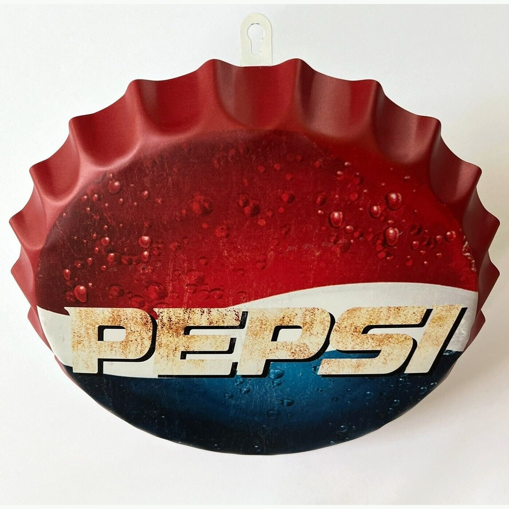 Pepsi Pepsi-Cola Vintage Novelty 13.75" Metal Bottle Cap Sign NEW! Home & Garden:Home Décor:Plaques & Signs Style Your Walls
